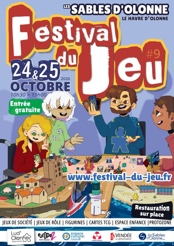 Affiche Festival du Jeu des Sables d'Olonne Octobre 2026